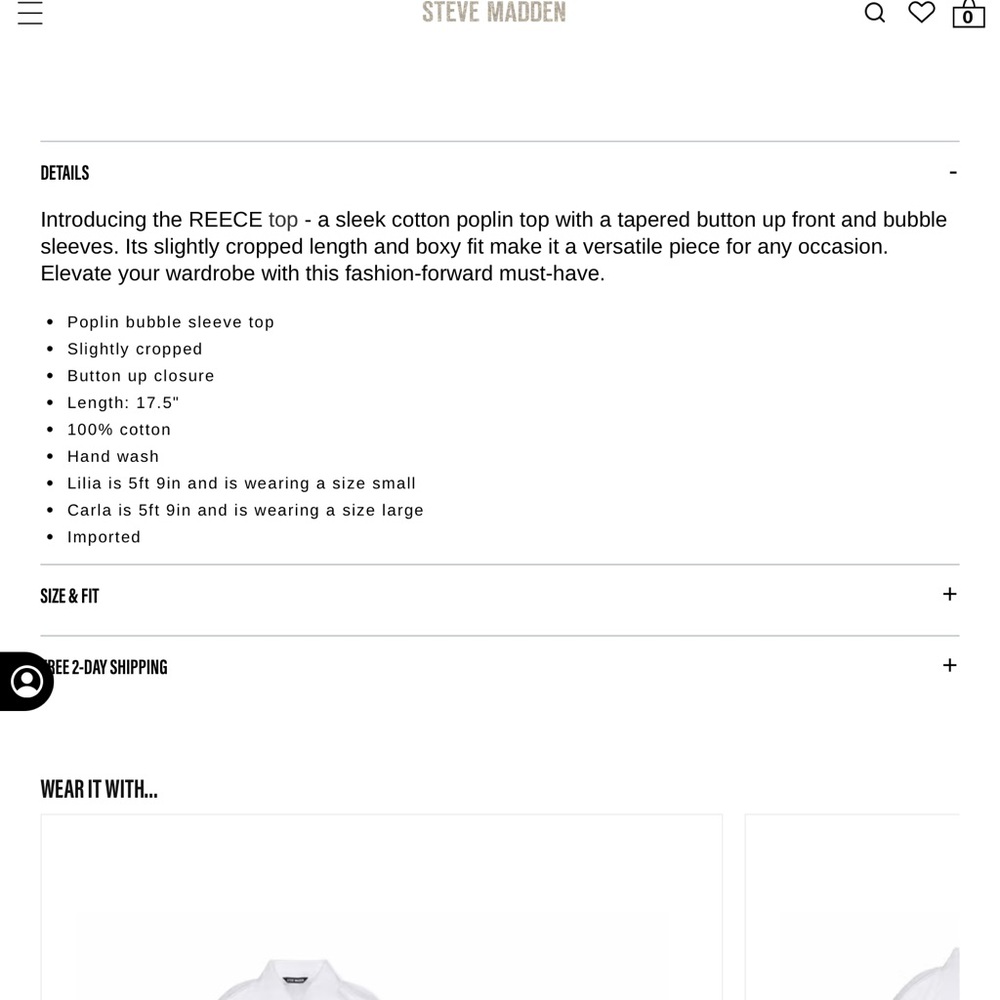New Steve Madden Reece Top - Picture 4 of 4